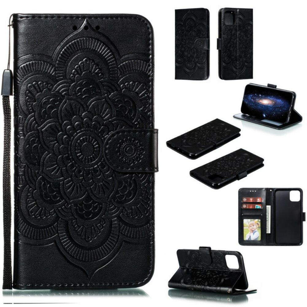 Flip Case Für iPhone 11 Pro Max Mit Kordel Vollriemen-mandala