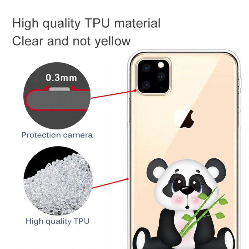 Handyhülle Für iPhone 11 Pro Max Transparenter Trauriger Panda