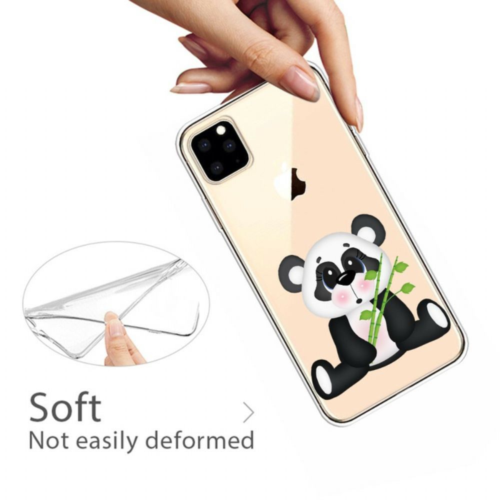 Handyhülle Für iPhone 11 Pro Max Transparenter Trauriger Panda