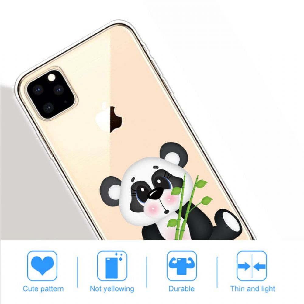 Handyhülle Für iPhone 11 Pro Max Transparenter Trauriger Panda