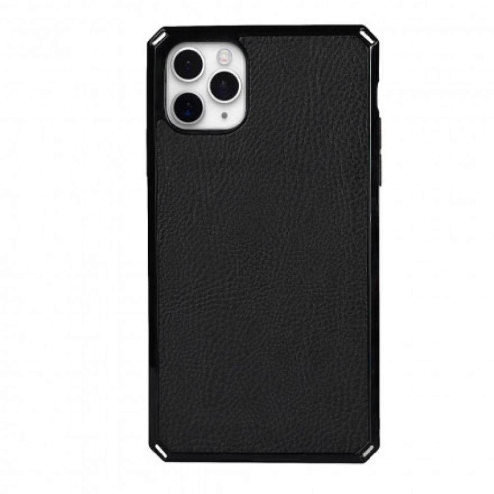 Hülle Für iPhone 11 Pro Max Flip Case Echtes Abnehmbares Litschi-leder