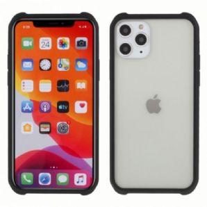 Hülle Für iPhone 11 Pro Max Gehärtetes Glas Und Silikon Mit Bildschirmfolie