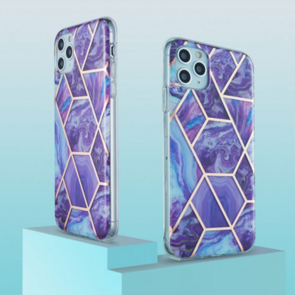 Hülle Für iPhone 11 Pro Max Silikon-marmor-geometrie