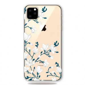 Hülle Für iPhone 11 Pro Max Weiße Blumen