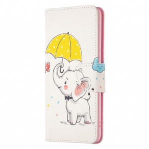 Flip Case Für Xiaomi Redmi Note 12 5G Elefant Im Regen