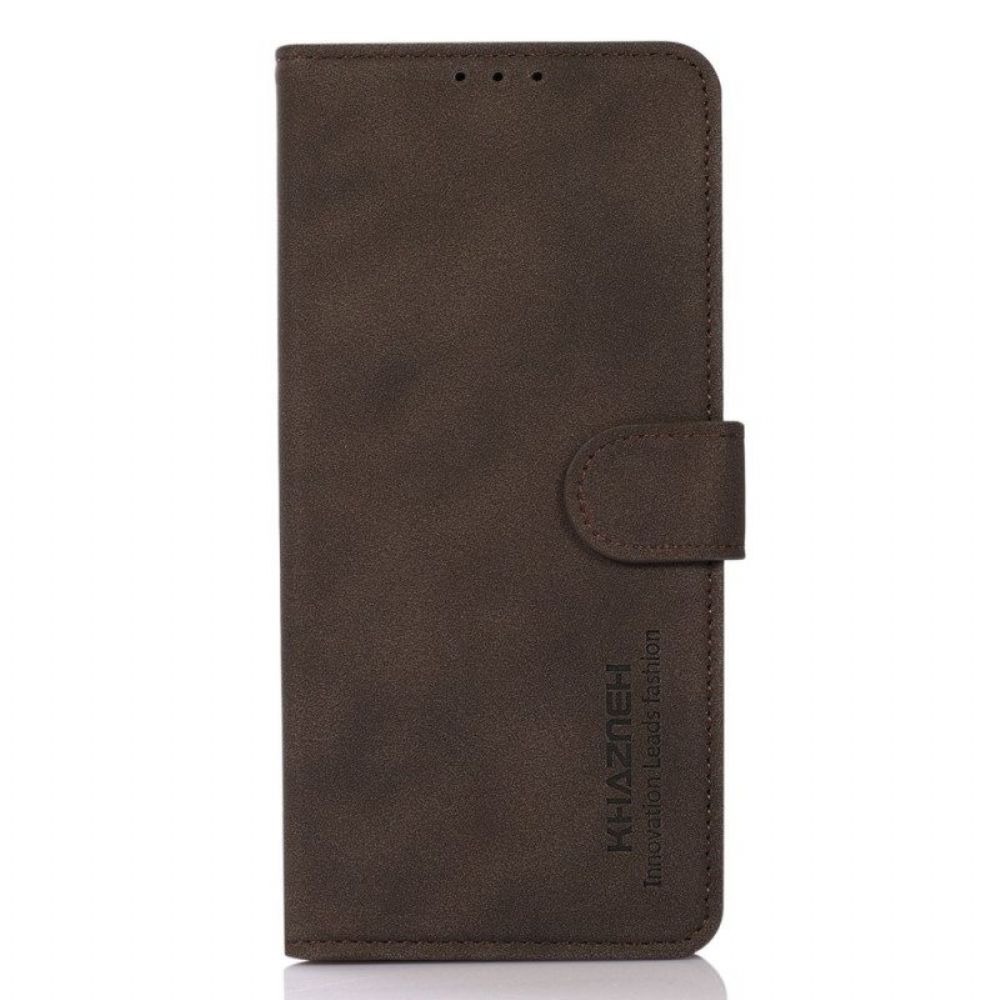 Flip Case Für Xiaomi Redmi Note 12 5G Khazneh Modischer Ledereffekt