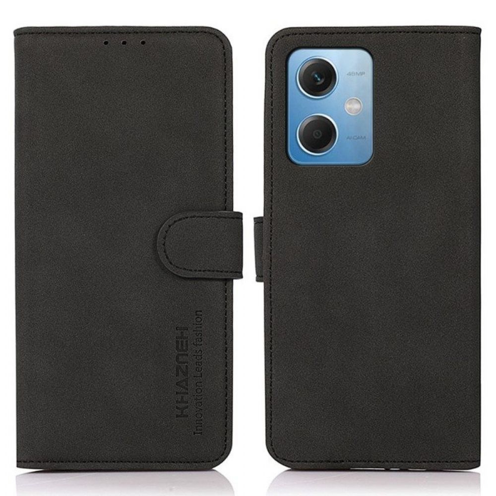 Flip Case Für Xiaomi Redmi Note 12 5G Khazneh Modischer Ledereffekt