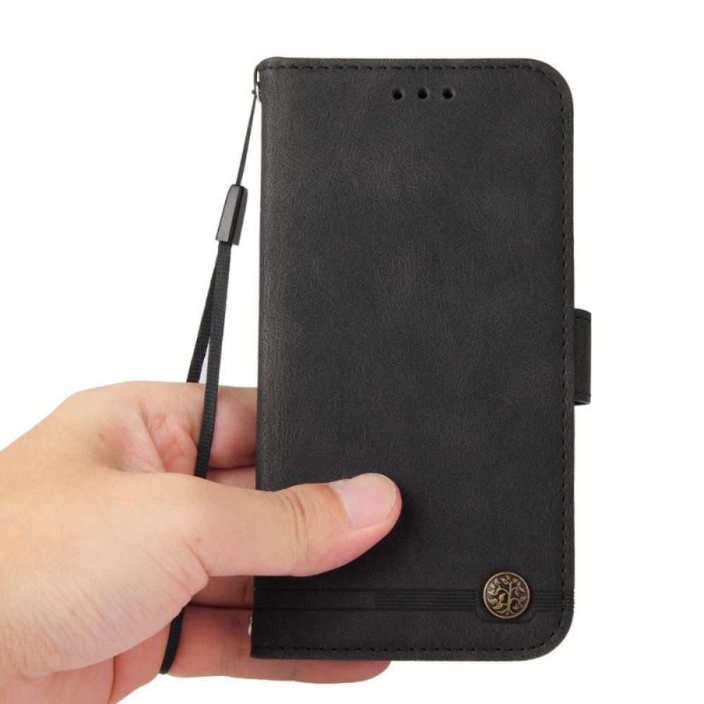 Flip Case Für Xiaomi Redmi Note 12 5G Lederstil Mit Dekorativer Niete