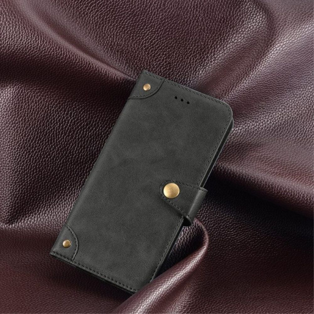 Flip Case Für Xiaomi Redmi Note 12 5G Magnetischer Knopf