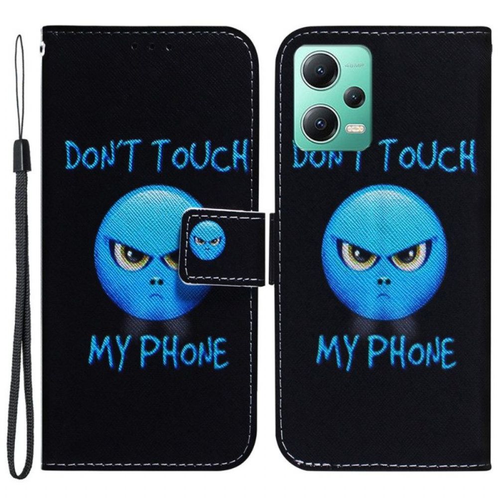 Flip Case Für Xiaomi Redmi Note 12 5G Mit Kordel Lanyard-emoji-telefon