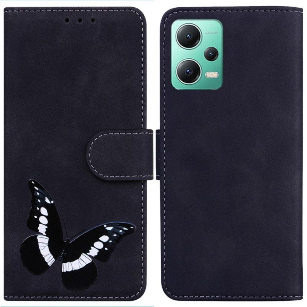 Flip Case Für Xiaomi Redmi Note 12 5G Schmetterlingsdesign