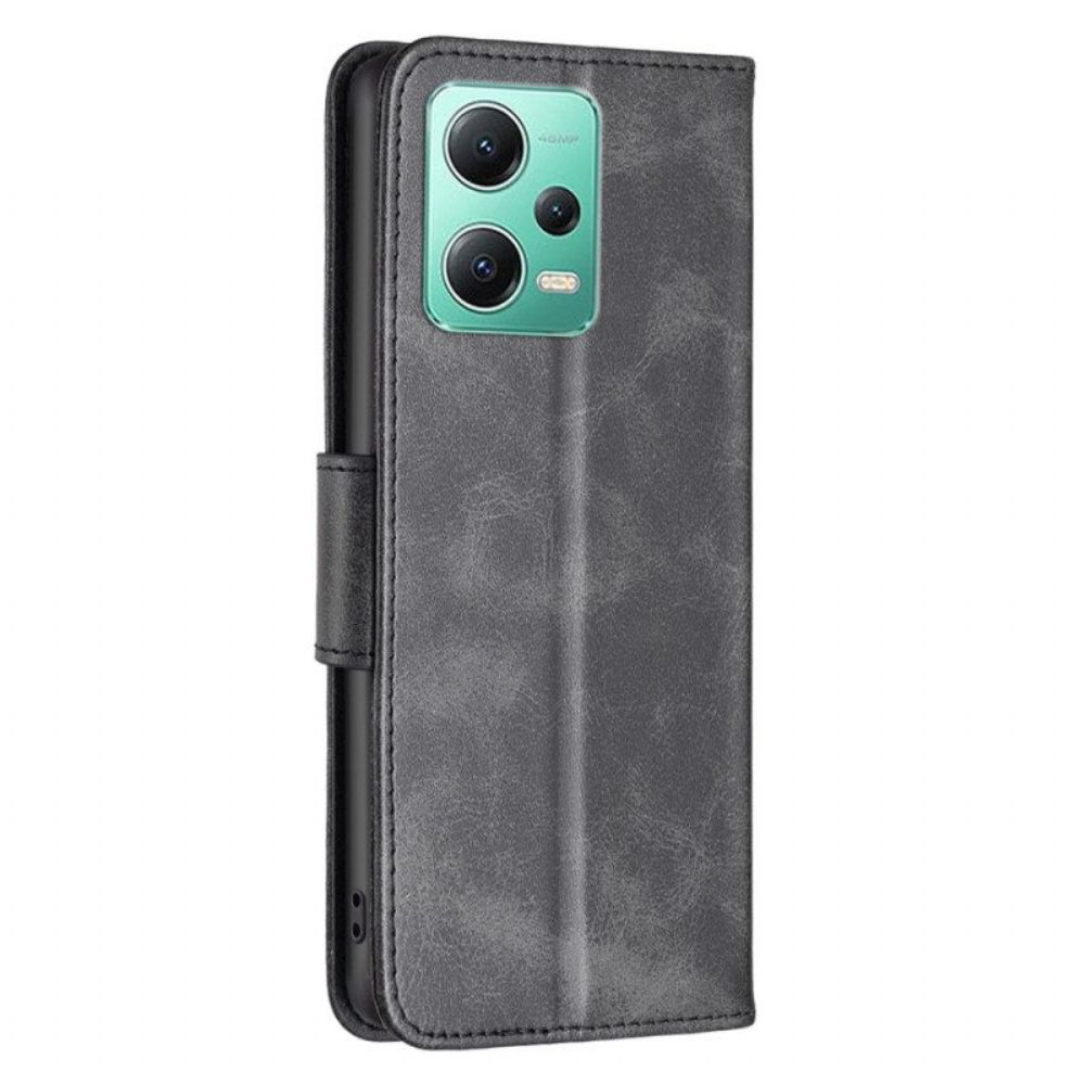 Flip Case Für Xiaomi Redmi Note 12 5G Schrägverschluss