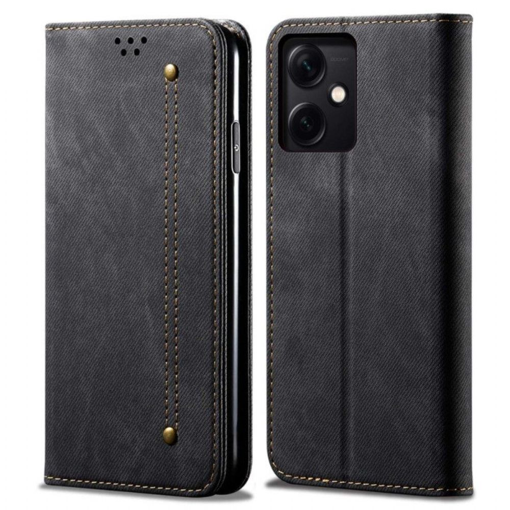 Schutzhülle Für Xiaomi Redmi Note 12 5G Flip Case Denim-stoff