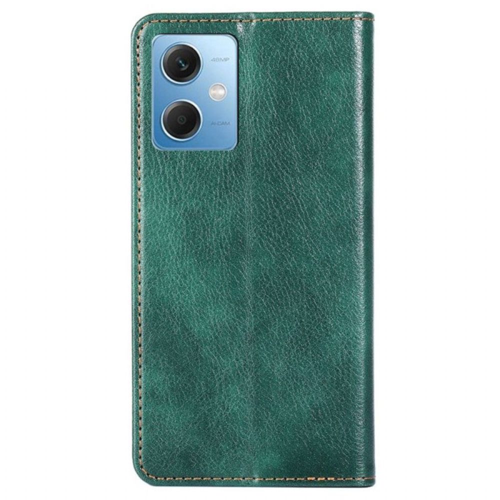 Schutzhülle Für Xiaomi Redmi Note 12 5G Flip Case Nähte Aus Kunstleder