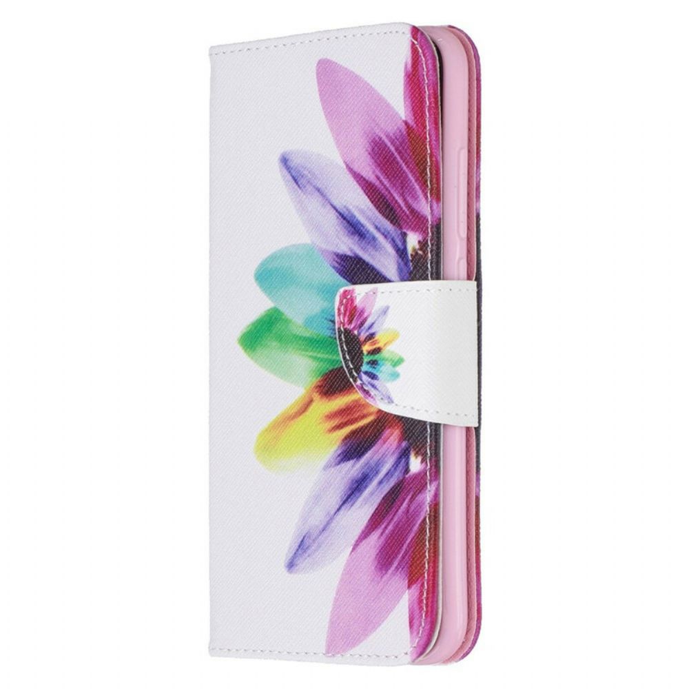 Flip Case Für Xiaomi Redmi Note 8 Aquarell Blume