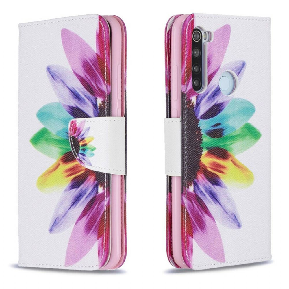 Flip Case Für Xiaomi Redmi Note 8 Aquarell Blume