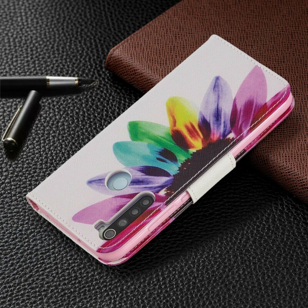 Flip Case Für Xiaomi Redmi Note 8 Aquarell Blume