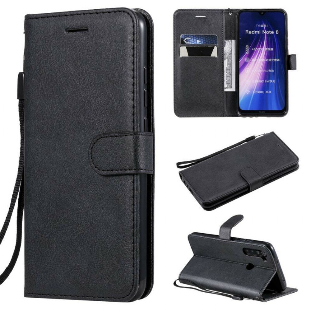 Flip Case Für Xiaomi Redmi Note 8 Mit Kordel Armband In Lederoptik