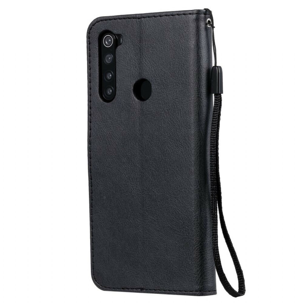 Flip Case Für Xiaomi Redmi Note 8 Mit Kordel Armband In Lederoptik