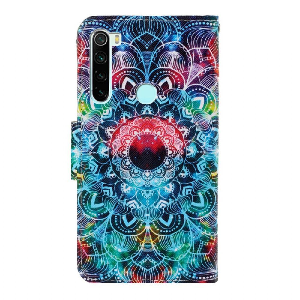 Flip Case Für Xiaomi Redmi Note 8 Mit Kordel Auffälliges Riemchen-mandala