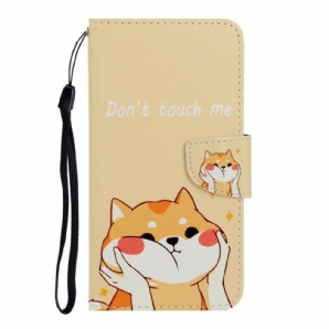 Flip Case Für Xiaomi Redmi Note 8 Mit Kordel Fass Mich Nicht An Strappy Dog