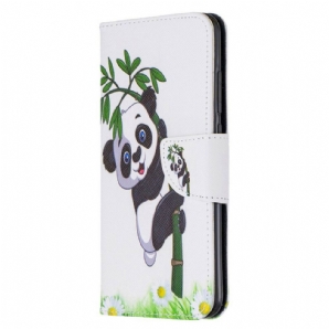 Flip Case Für Xiaomi Redmi Note 8 Panda Auf Bambus