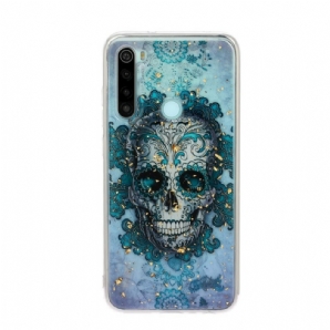 Handyhülle Für Xiaomi Redmi Note 8 Blauer Totenkopf