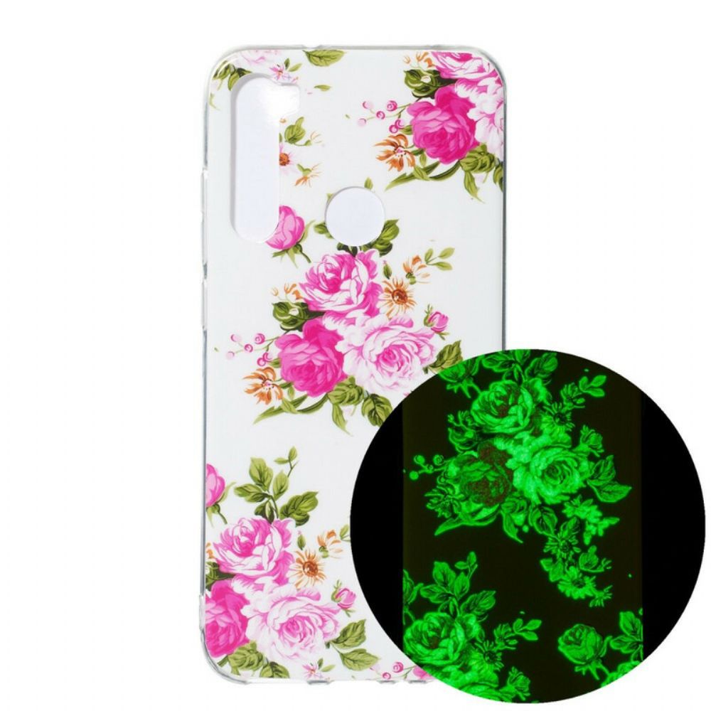 Hülle Für Xiaomi Redmi Note 8 Fluoreszierende Freiheitsblumen