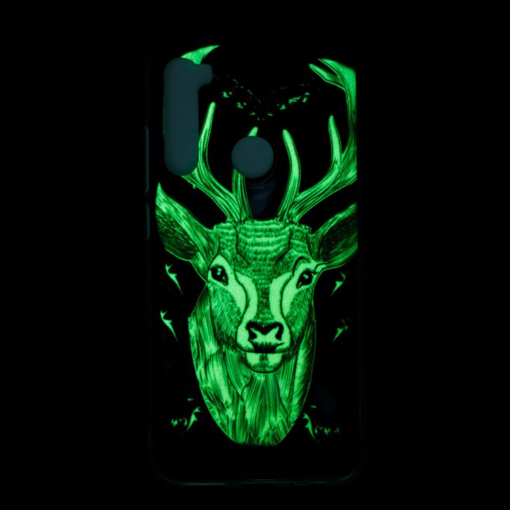 Hülle Für Xiaomi Redmi Note 8 Fluoreszierender Majestätischer Hirsch