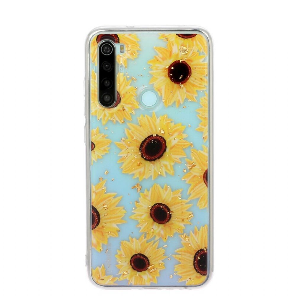 Hülle Für Xiaomi Redmi Note 8 Mehrere Sonnenblumen