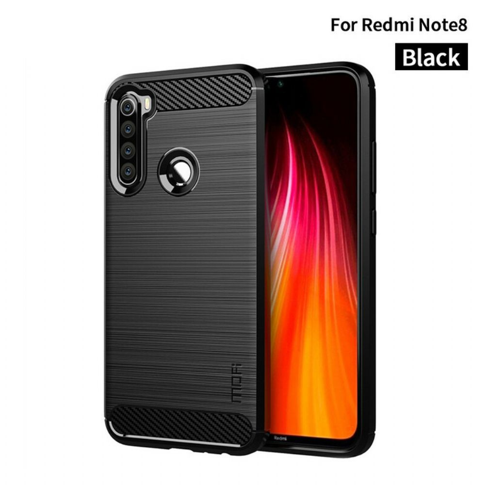 Hülle Für Xiaomi Redmi Note 8 Mofi Gebürstete Kohlefaser