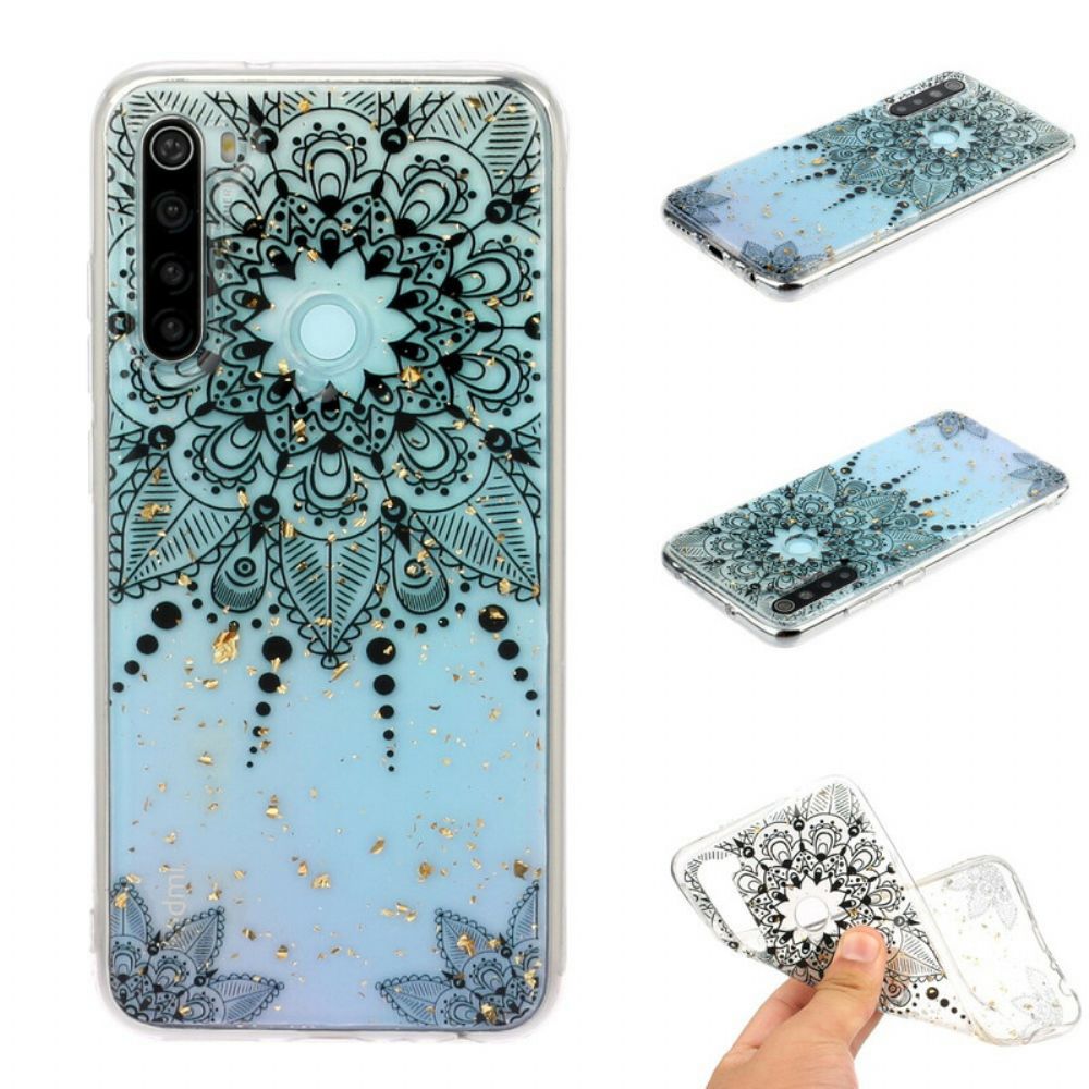 Hülle Für Xiaomi Redmi Note 8 Transparentes Graues Mandala