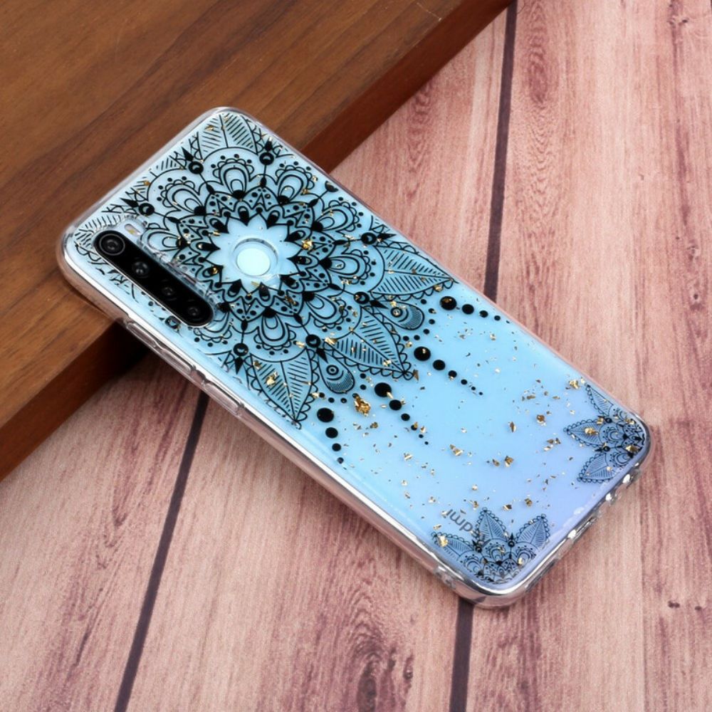 Hülle Für Xiaomi Redmi Note 8 Transparentes Graues Mandala