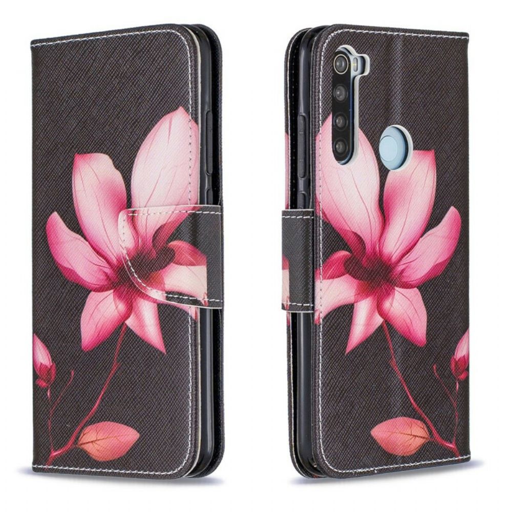 Lederhüllen Für Xiaomi Redmi Note 8 Rosa Blume