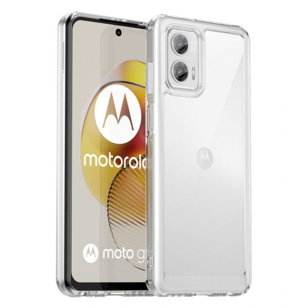 Handyhülle Für Moto G73 5G Transparenter Hybrid