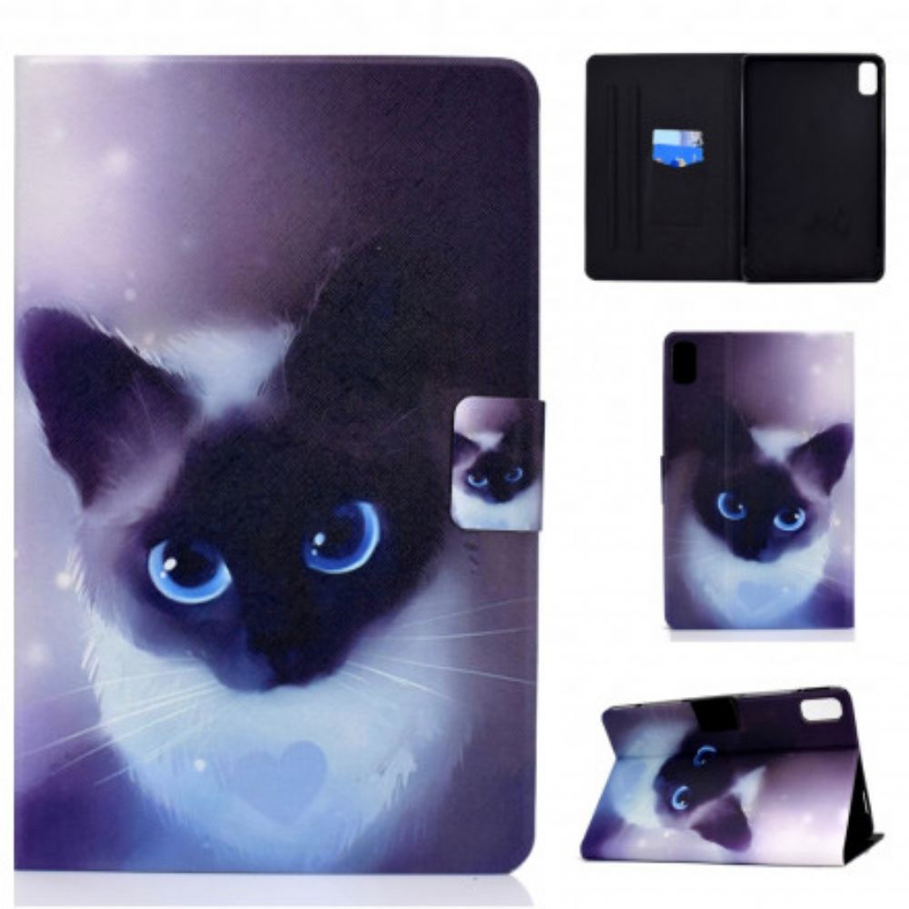 Lederhüllen Für Huawei MatePad New Blauäugige Katze