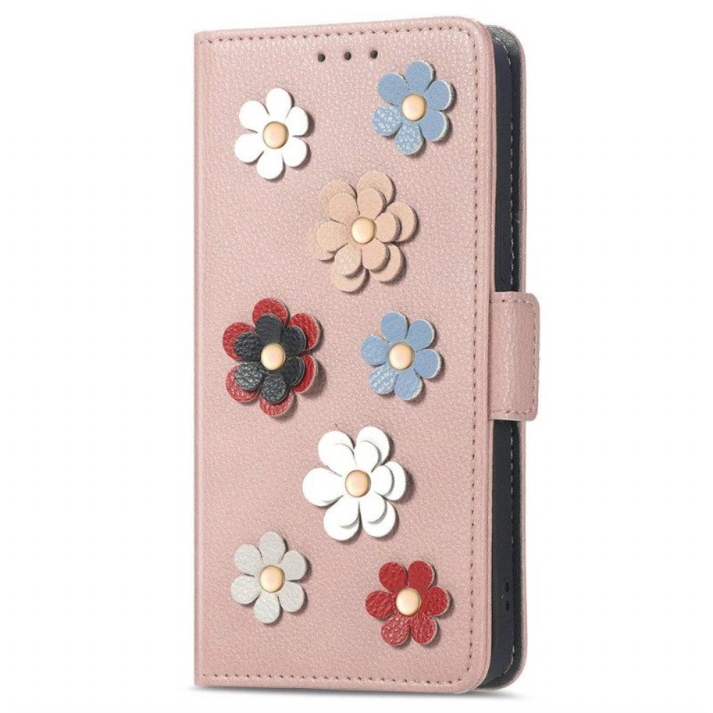 Flip Case Für Samsung Galaxy M13 3d-blumen