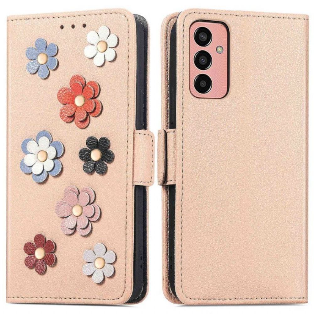 Flip Case Für Samsung Galaxy M13 3d-blumen