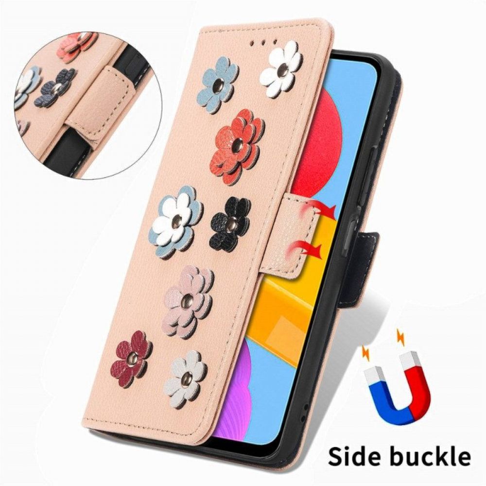 Flip Case Für Samsung Galaxy M13 3d-blumen