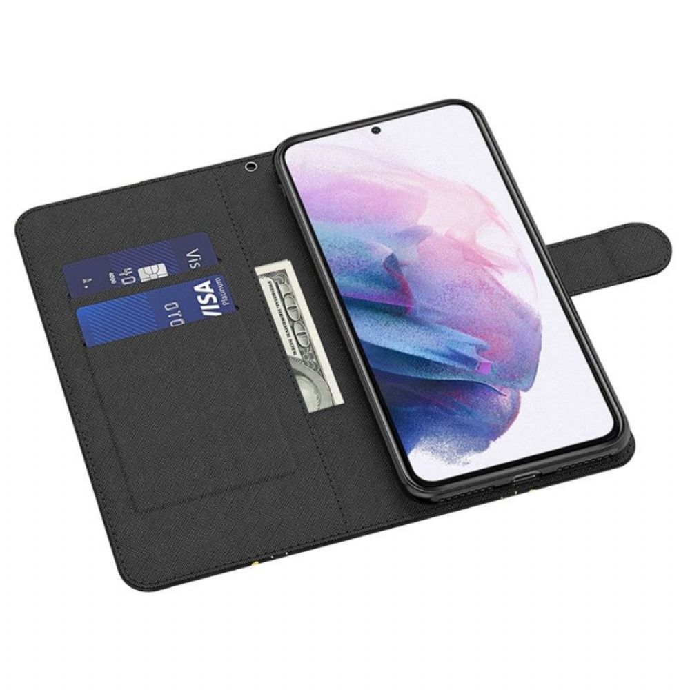 Flip Case Für Samsung Galaxy M13 Abstraktion Mit Lanyard