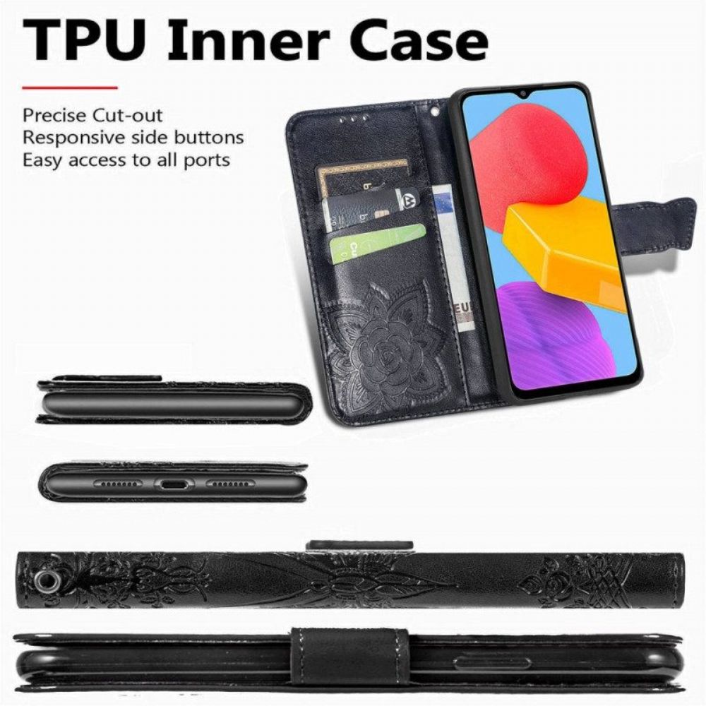 Flip Case Für Samsung Galaxy M13 Barocker Schmetterling