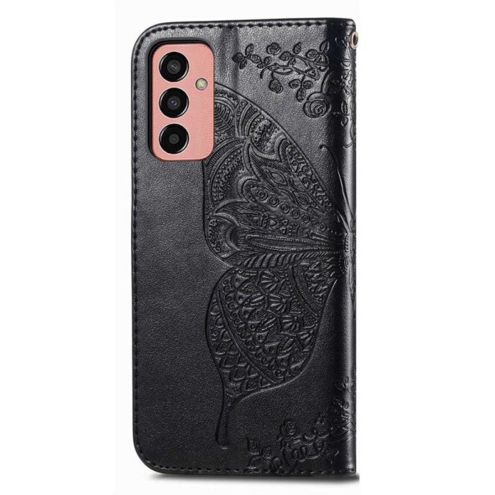 Flip Case Für Samsung Galaxy M13 Barocker Schmetterling