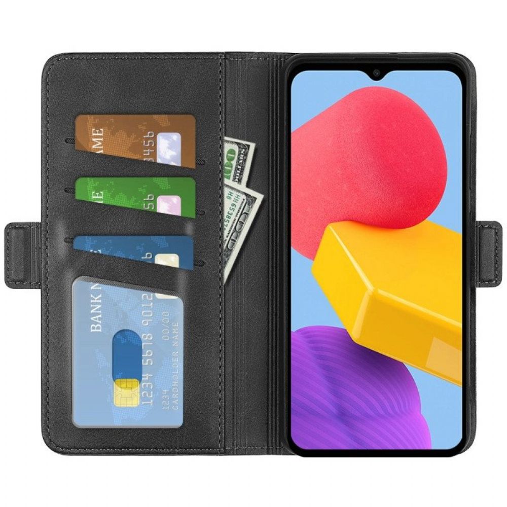 Flip Case Für Samsung Galaxy M13 Doppelter Verschluss