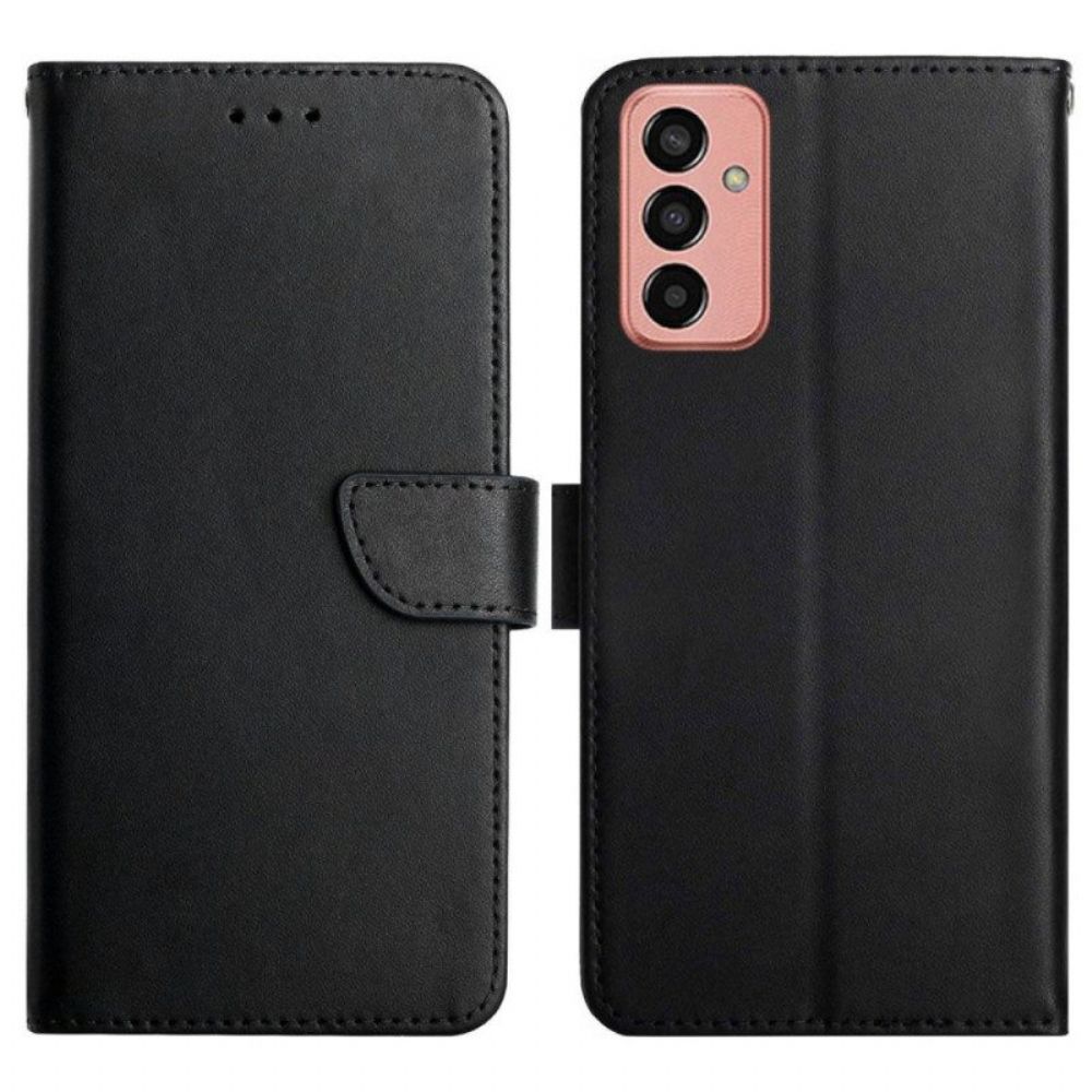 Flip Case Für Samsung Galaxy M13 Echtes Nappaleder