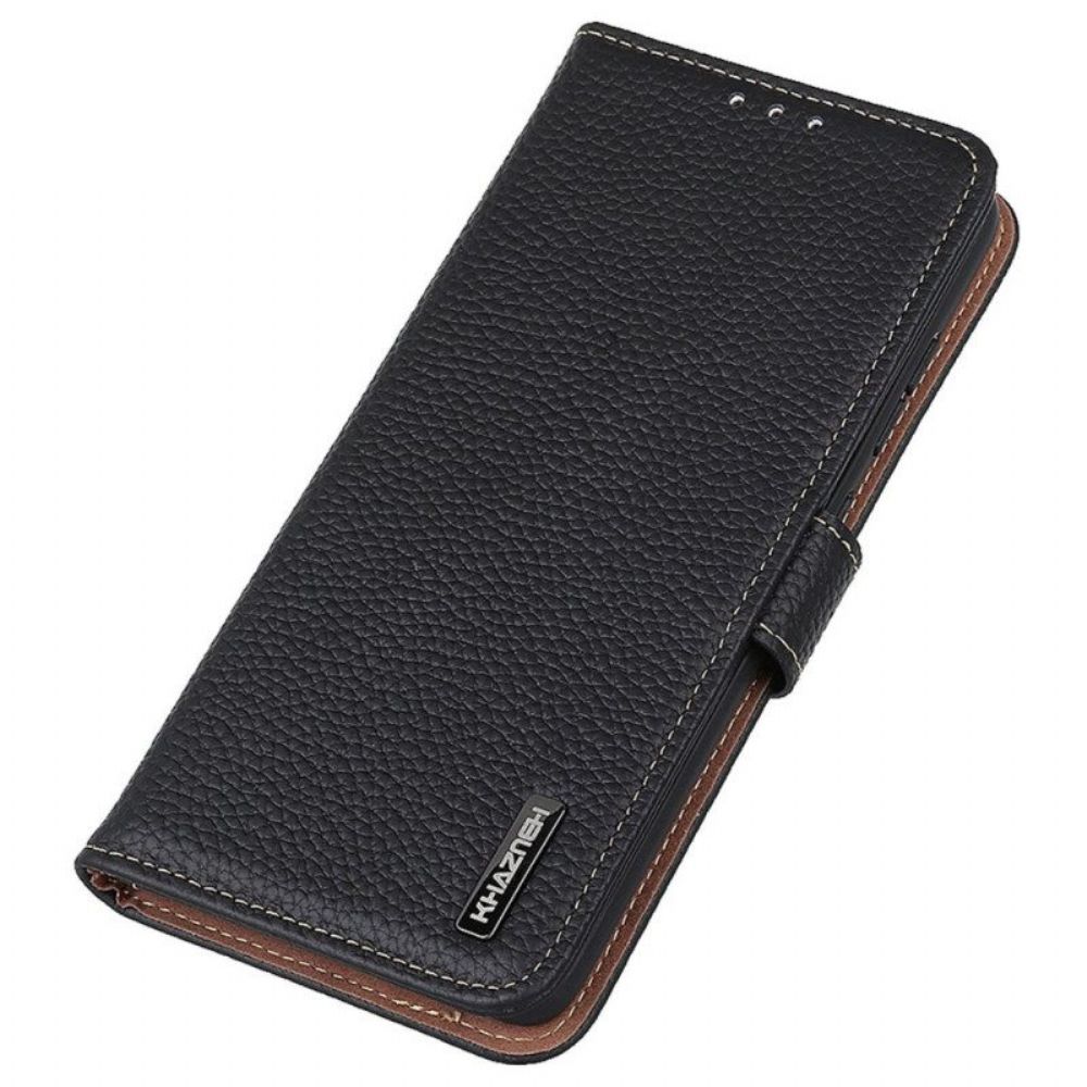 Flip Case Für Samsung Galaxy M13 Khazneh Litschi-leder