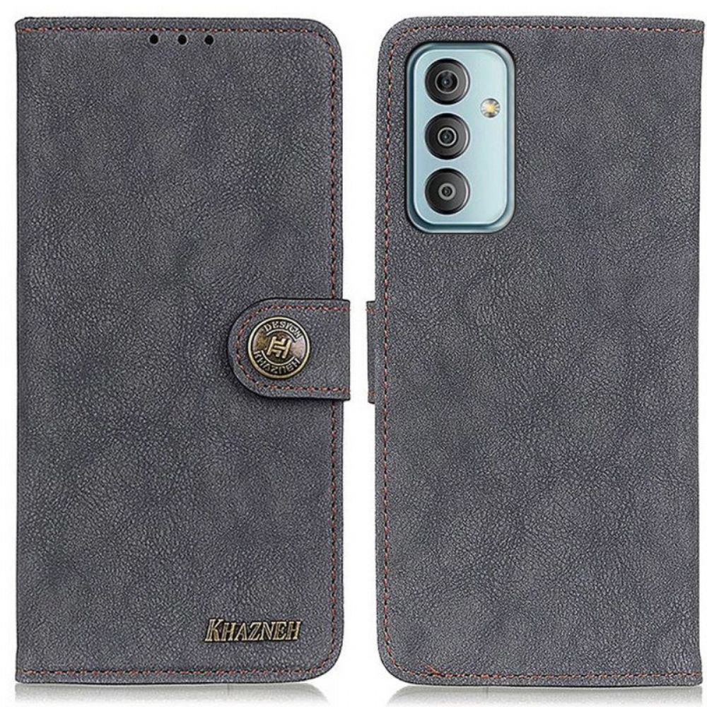 Flip Case Für Samsung Galaxy M13 Khazneh Spaltleder