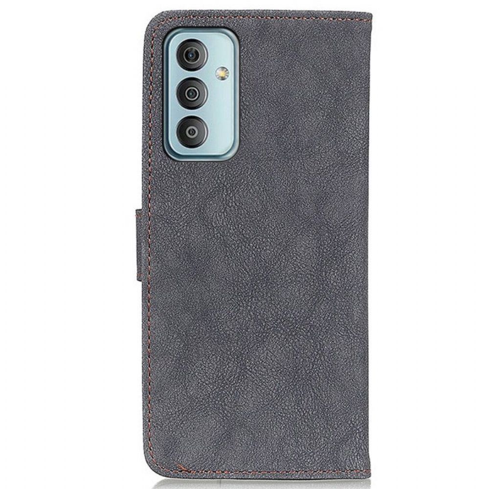 Flip Case Für Samsung Galaxy M13 Khazneh Spaltleder