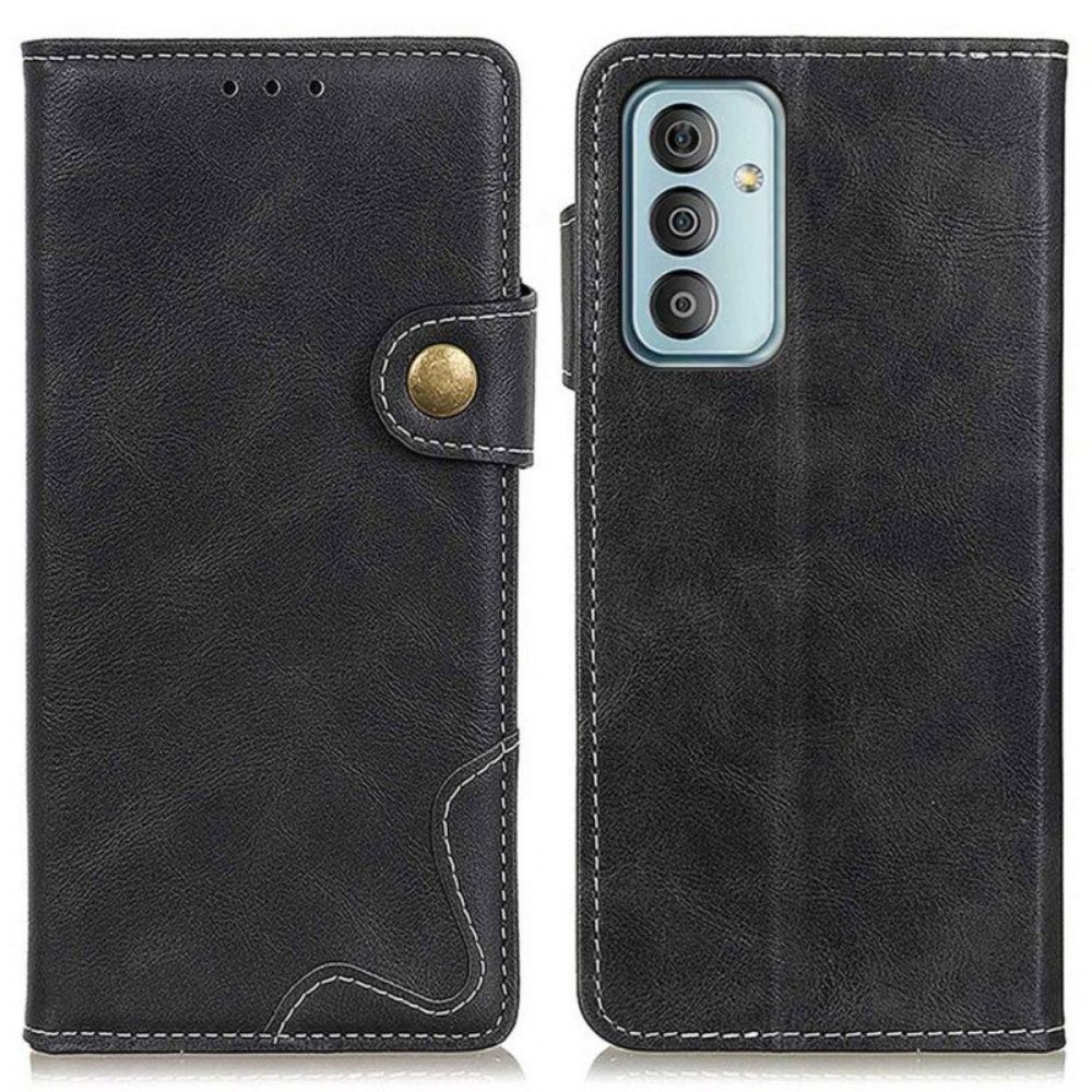 Flip Case Für Samsung Galaxy M13 Künstlerischer Knopf