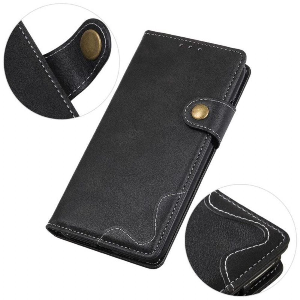 Flip Case Für Samsung Galaxy M13 Künstlerischer Knopf