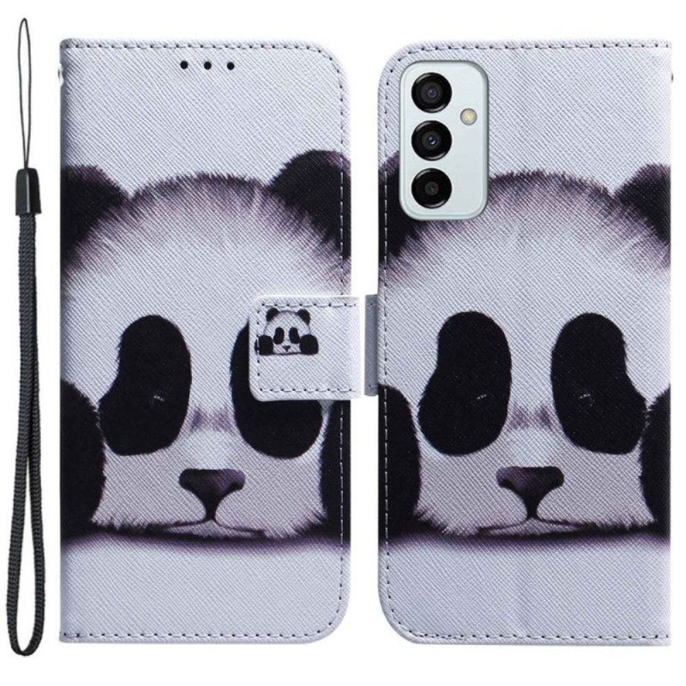 Flip Case Für Samsung Galaxy M13 Mit Kordel Riemchenpanda